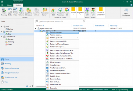 Veeam Migrate Between Hypervisors Instant Recovery