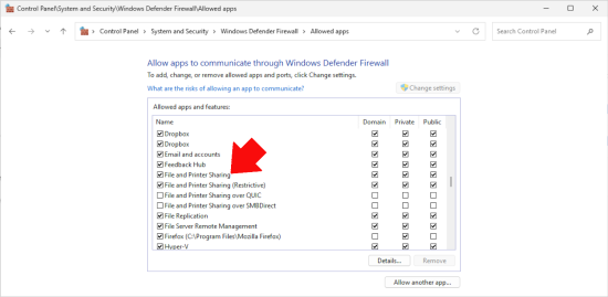 Mac to Window Share firewall file sharing