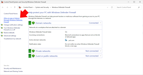 Mac to Window Share firewall settings