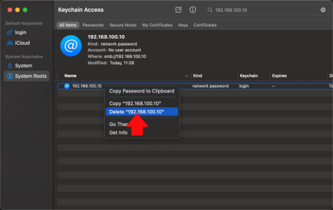 Mac to Window Share Keychain Access