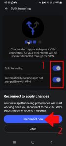 Android Auto VPN Nord VPN Split Tuneling