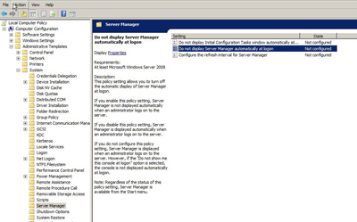 Do not display Server Manager automatically at logon