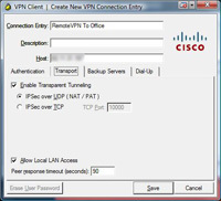 connection host IP