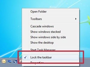 lock task bar