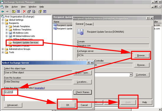 Migrate Recipient Update Services