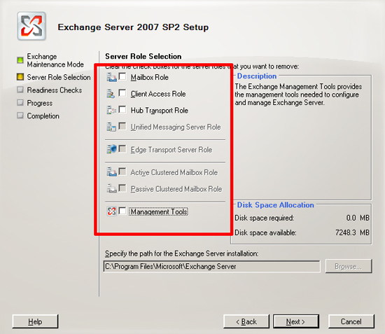 Remove Exchange 2007