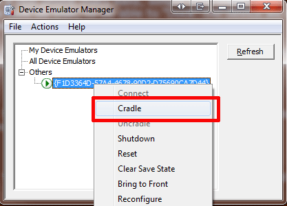 cradle emulator