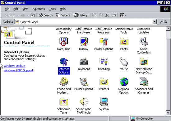 Internet Options