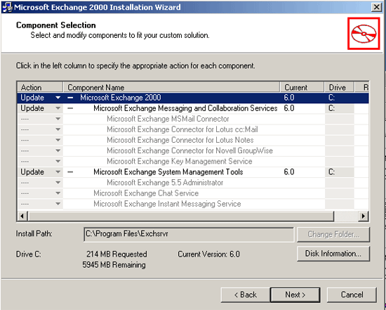 update exchange 2000