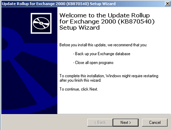 install exchange 2000