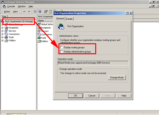 show routing groups