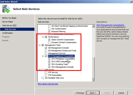 iis management compatability