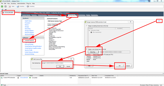 esx enter licence key