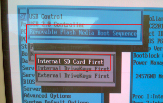 boot to sd card