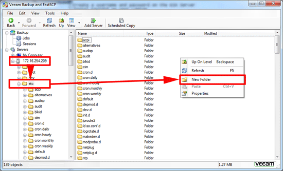 configure fast scp for esx