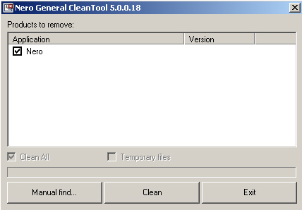 nero cleanup tool