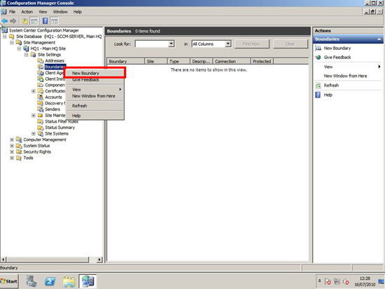 sccm boundary