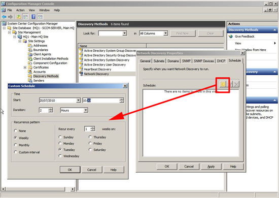 install schedule sccm