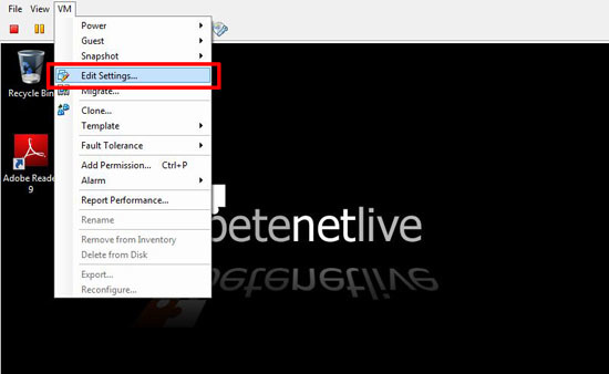 edit vm settings