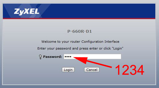 zyxel default password