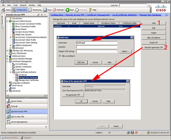 create user in asdm