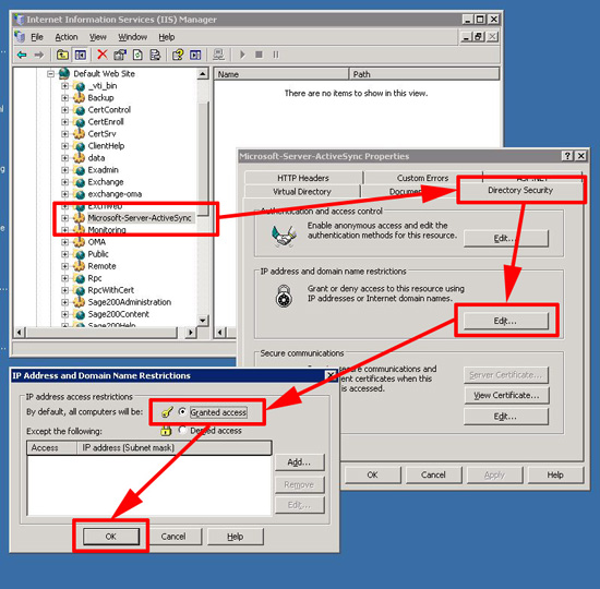 active sync direcory security iphone