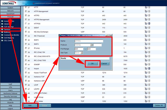 sonicwall service