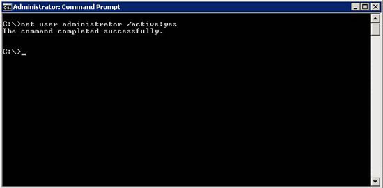 enable account from command line