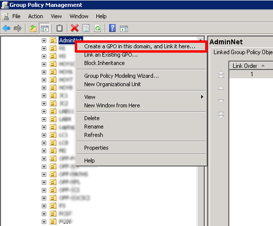 create group policy