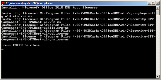 KMS Server Updated for Office 2010