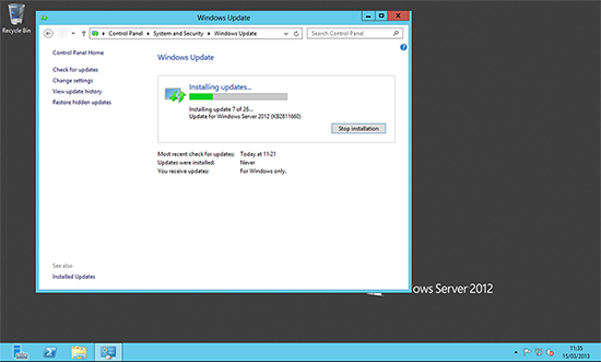 Server 2012 Windows Updates