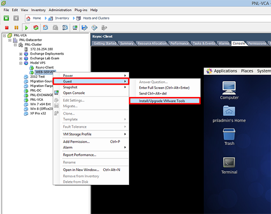 Install / Upgrade VMware tools