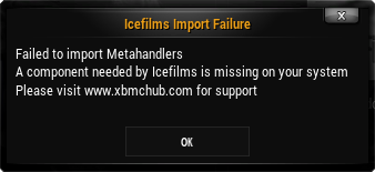 Failed to import Metahandlers