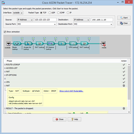 Packet Tracer rpf-check Fails