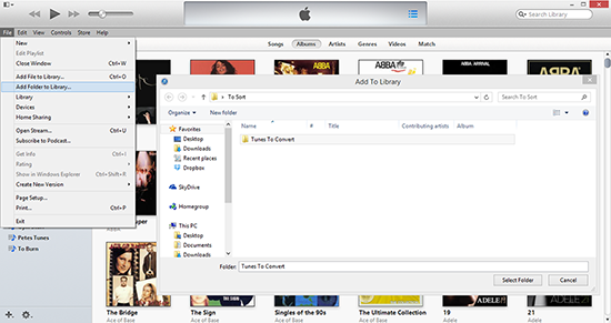 Add Folder to iTunes