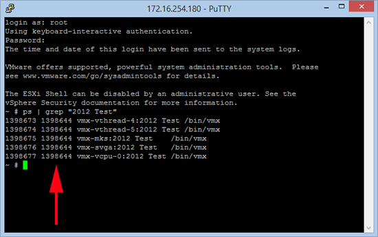 Locate PIDs for a VM