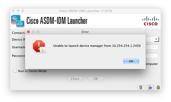 Unable to launch device manager from