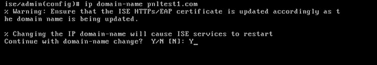 Cisco ISE NFR set domain