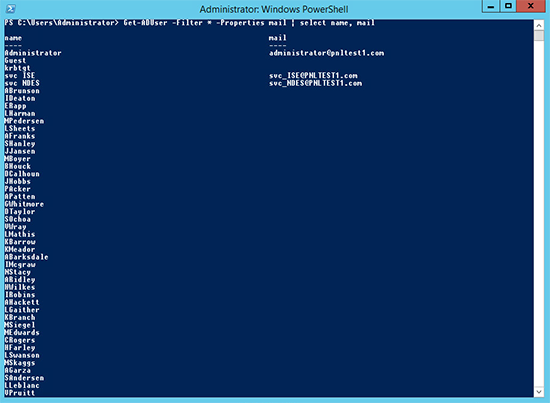 Powershell Show all Email addresses