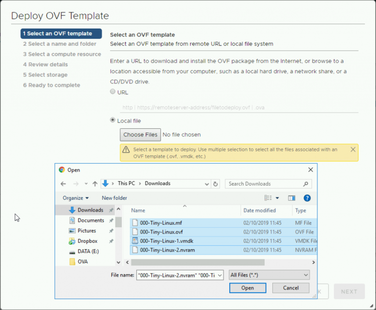 VMware How to Import and Export OVF Files