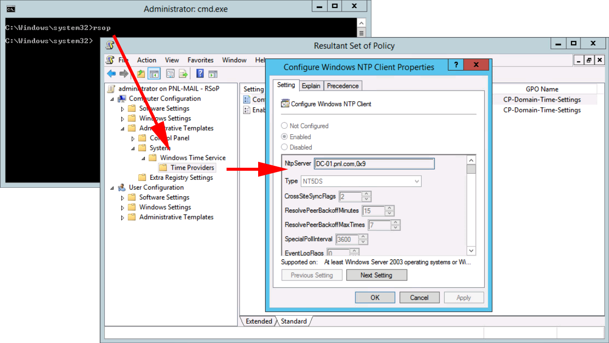 NTP settings. Windows Set timer. Game Server and client configuration in sync. PDC time emulate.