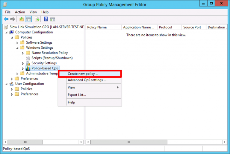 Group Policy To Throttle Network Speed via QoS