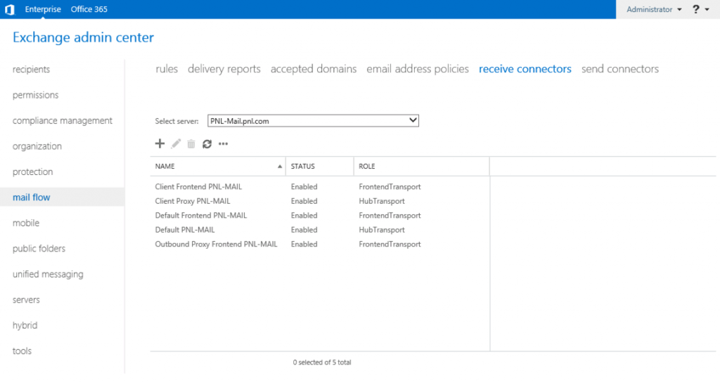 Exchange 2016 / 2019 Default Receive Connectors Settings