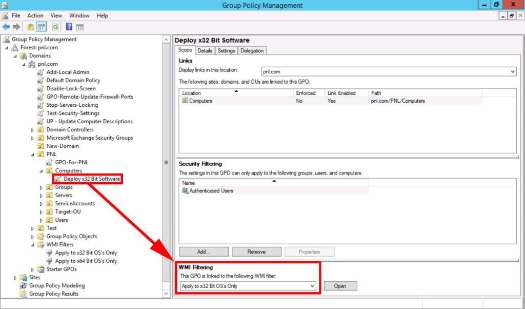 Using 32 and 64 Bit WMI Filters For Group Policy