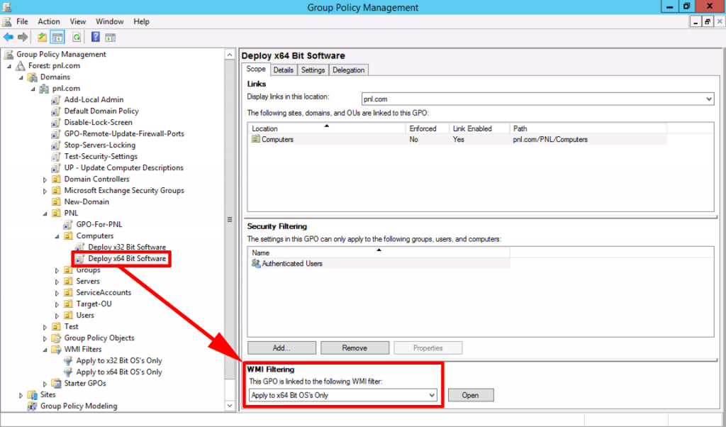 Using 32 and 64 Bit WMI Filters For Group Policy