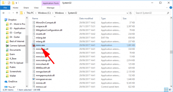 where is mmc in windows 10 - créer une console mmc