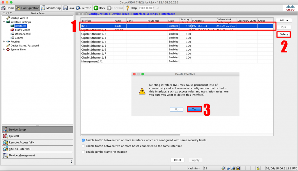 Cisco ASA 5506X Bridged BVI Interface