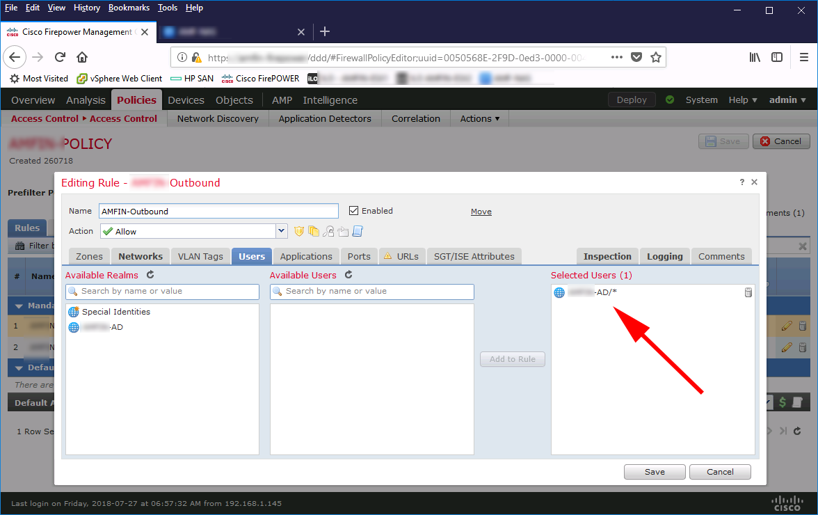 FirePOWER 'No Authentication Required' No Usernames