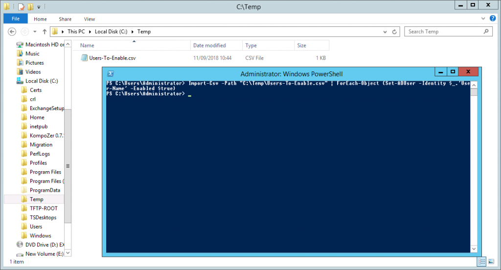 Powershell bulk enable disable users petenetlive