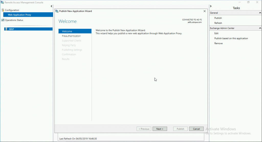 Exchange 2019 Presenting Outlook Anywhere With WAP
